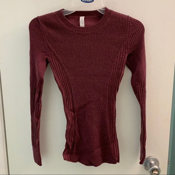 Lululemon Burgundy Wool Sweater - Size 4